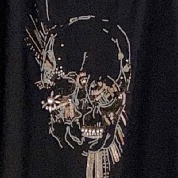 Beautiful Lane Bryant Sugar Skull beaded sweater women’s Sz 26/28 - Picture 3 of 7